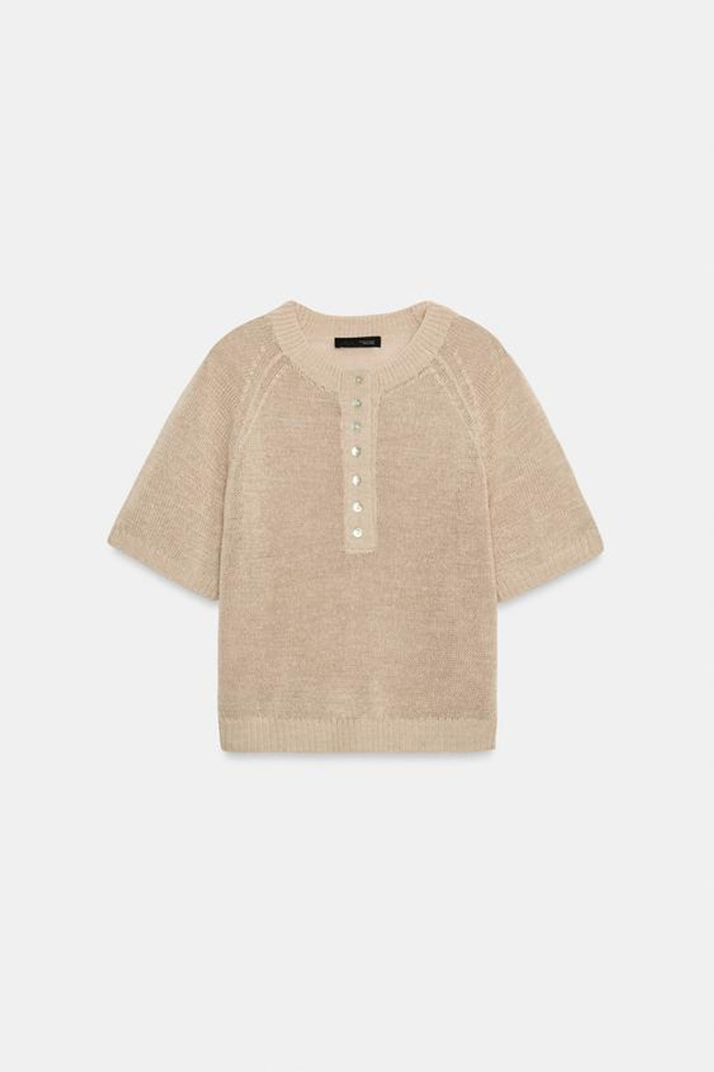 Свитерок с пуговицами и короткими рукавами - ZARA