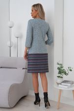 Платье Кэмерон (серый/принт) Р11-592/2 Nikol (Акция)