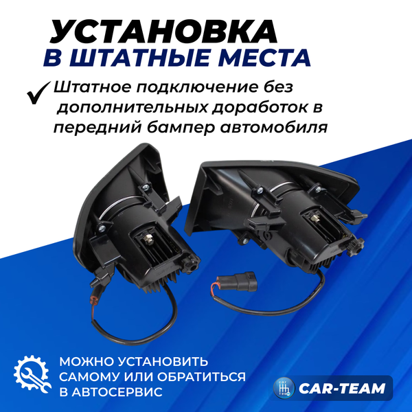Противотуманные фары (ПТФ) линзованные "Sal-Man" на Toyota Prado (арт. 01543) (2 диода LED 50W)