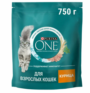КОРМ PURINA ONE С КУРИЦЫ И ЦЕЛЬНЫМИ ЗЛАКАМИ 750ГР