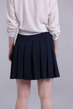 Юбка школьная для девочки девочковая женская складка гофре плиссе плиссированная в складку синяя 44 S M