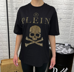 Футболка Philipp Plein Crystal Skull Gold