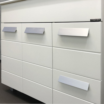 Тумба-умывальник "Модена М-90" белая матовая  с раковиной Quadro 90