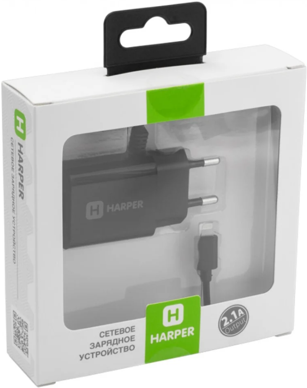 Зарядное устройство HARPER WCH-5115, с кабелем Apple Lightning, защита от перегрузок, 5 В