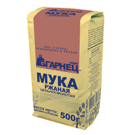 Мука Garnec Ржаная цельносмолотая 500 гр