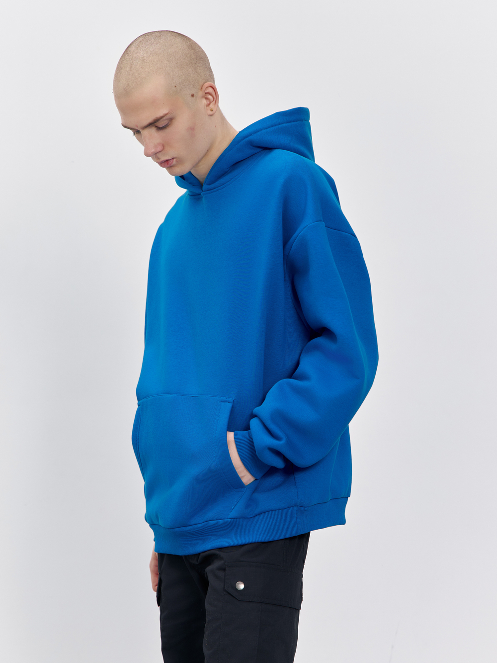 Худи с начесом (синий)