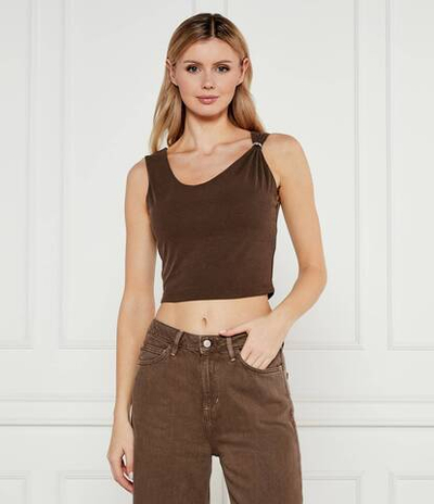 Топ AIMEE GUESS - коричневый(W5GP22 KAQL2)