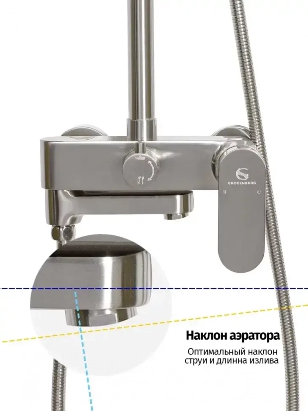 Душевая система Grocenberg GB7011 Никель