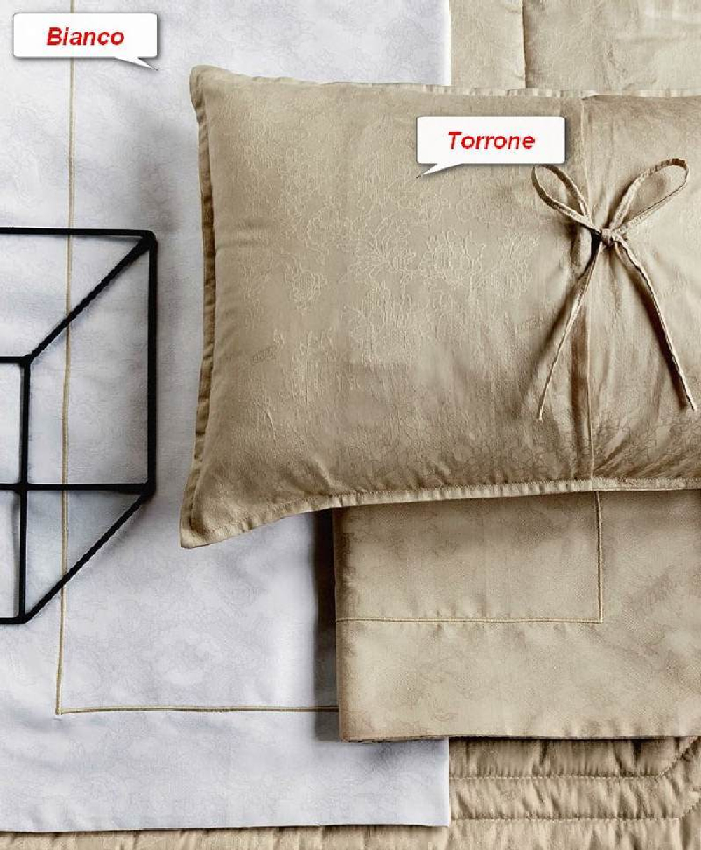 Постельное белье 2 спальное евро La Perla Rachele torrone бежевое Италия