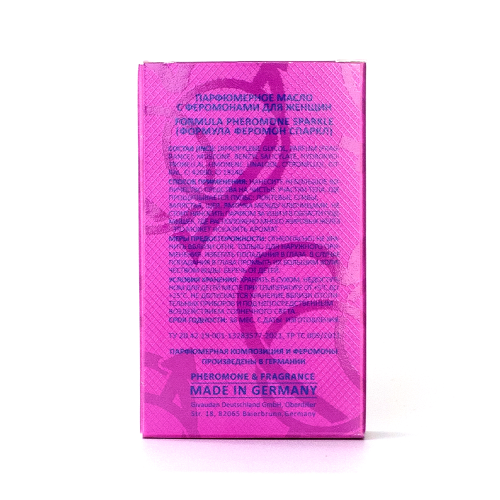 Парфюмерное масло с феромонами Formula Pheromone Sparkle (Формула Феромон Спаркл) – 15ml for women