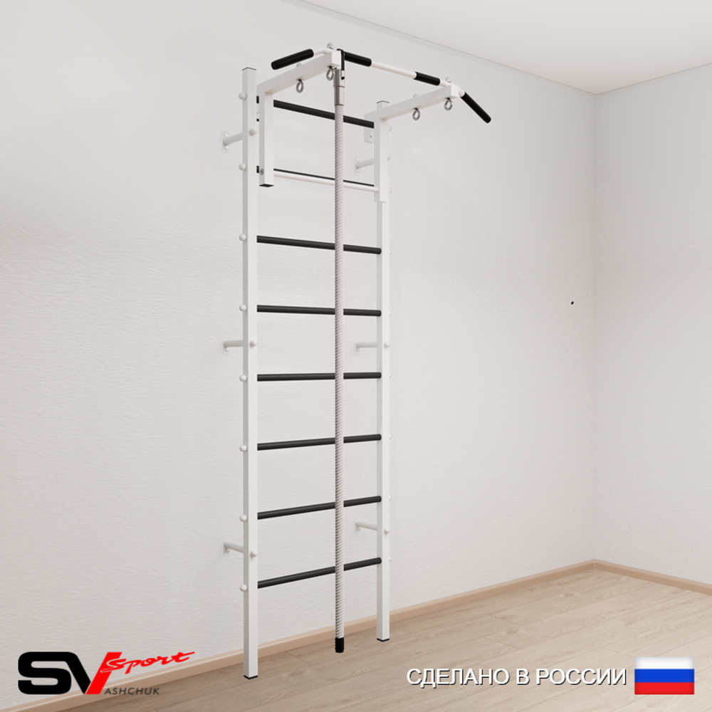 Шведская стенка Sv Sport усиленная 609 (Турник стандарт/Канат)