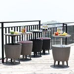 Стол пластиковый мини-бар Tagliamento Nova Cool Bar, белый, тортора