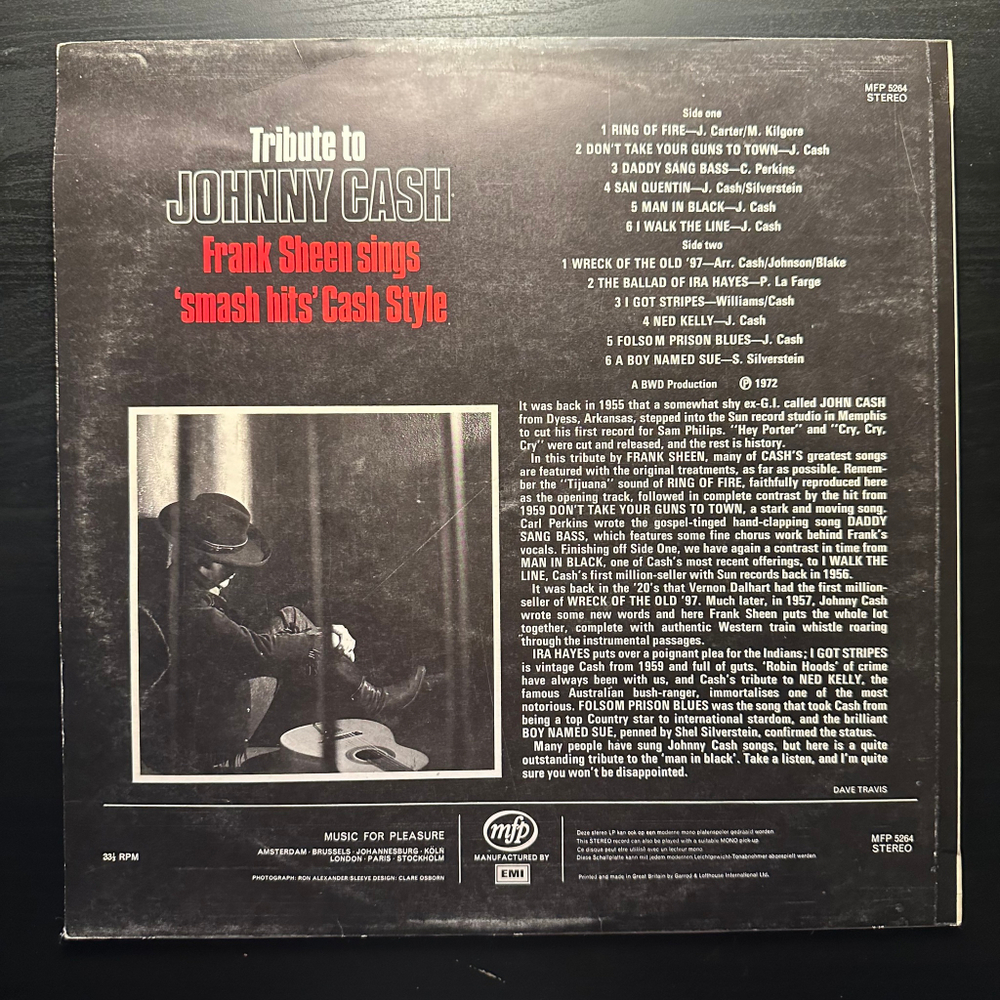 Frank Sheen - Tribute To Johnny Cash (Англия 1972г.)