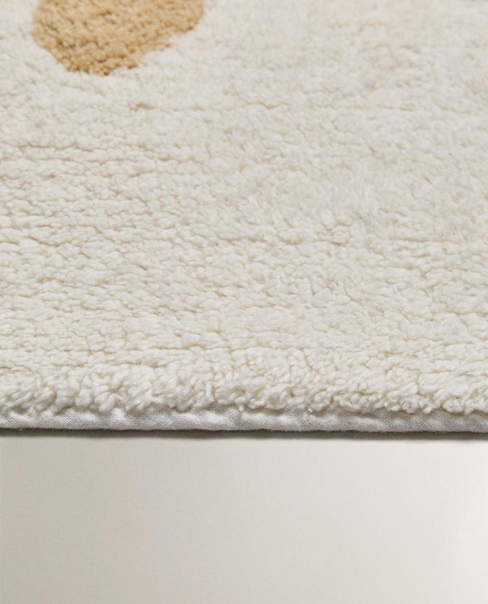ZARA HOME ДЕТСКИЙ ХЛОПКОВЫЙ КОВРИК, СВЕТЛО-БЕЖЕВЫЙ