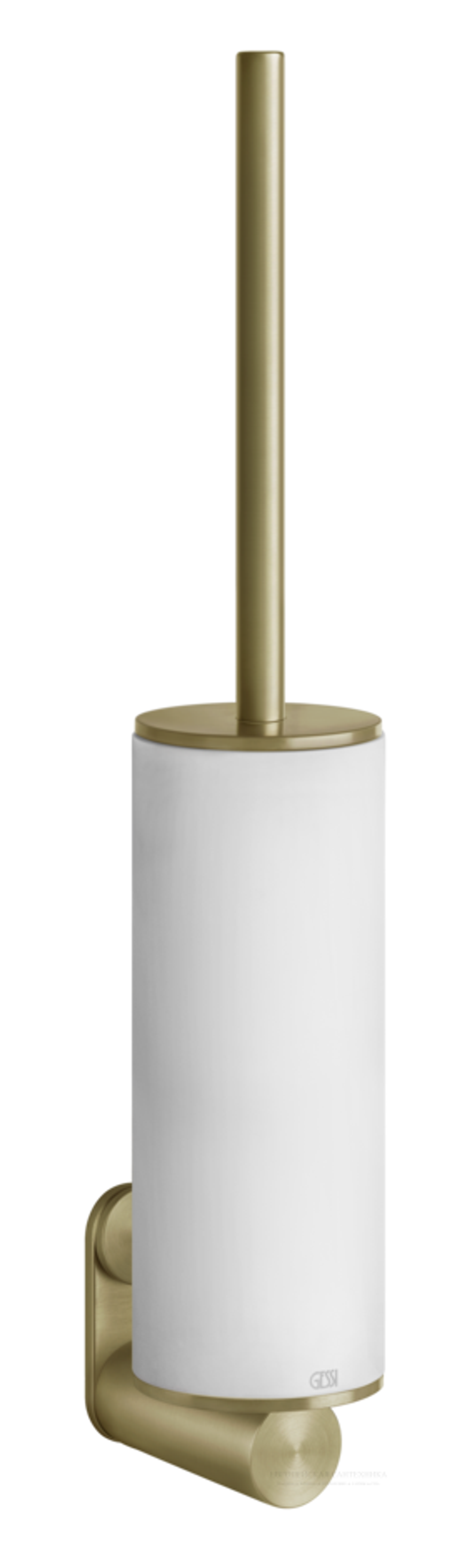 Ёршик Gessi 316, настенный, цвет White/Brass Brushed PVD