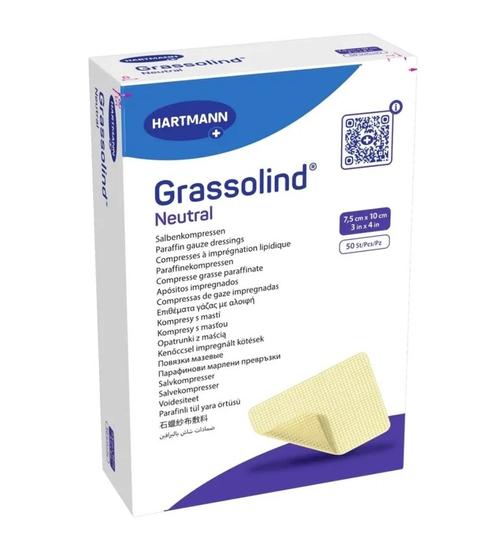 Grassolind Neutral (Гразолинд) повязка мазевая стерильная, 7,5×10 см