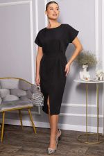 Платье с карманами Утренняя роса (черное) П14371-16М LT Collection