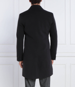 Хлопковое пальто h-hyde-c-224 BOSS BLACK - темно-синий(50485199)