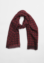 Шерстяной палантин SOROKONOZHKA BURGUNDY 68х190