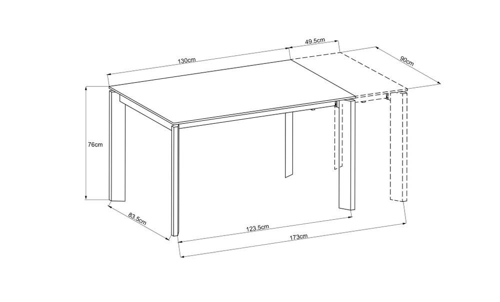 Стол обеденный Garda Decor белый 83mc-1948dt wh