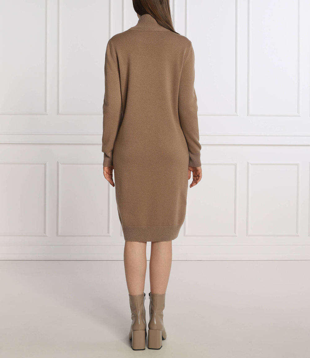 хлопковое платье Peserico - коричневый(S92191F07 A9018)