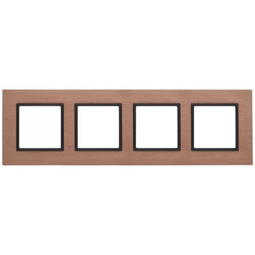 Рамка 4-м 14-5204-14 металл Elegance медь+антрацит ЭРА Б0034562