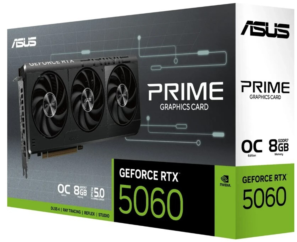 Видеокарта ASUS GeForce RTX 5060 PRIME OC (PRIME-RTX5060-O8G)