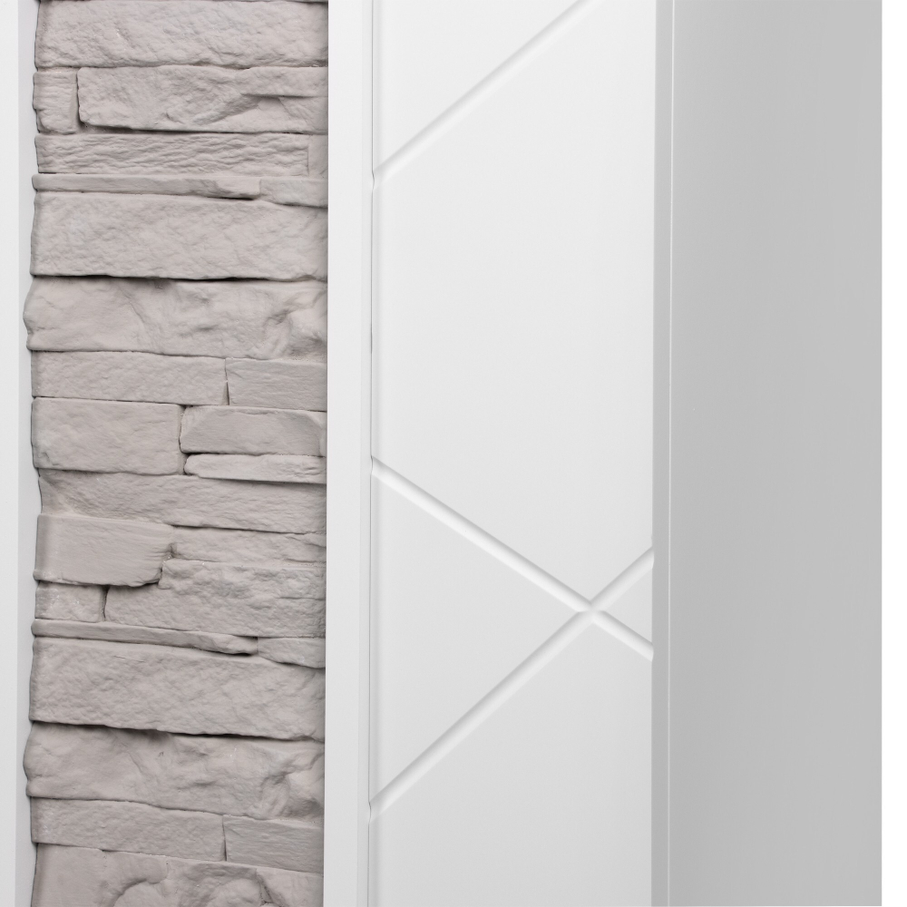 Каминокомплект: Очаг Electrolux EFP/P-2520LS N, портал Miami 25 белый, серый