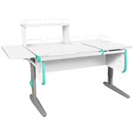 Растущая парта с задними и боковой полками Дэми СУТ 25-02-Б1Д1 (1500×880 мм)