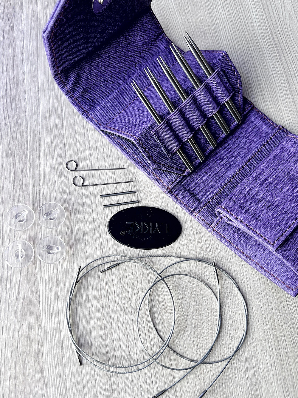 Набор съемных укороченных спиц 9см/9пар Flight Standard Purple Lykke