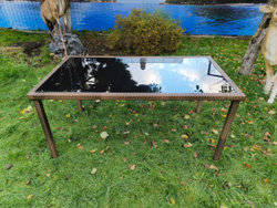 Стол из искусственного ротанга Милан 160х90см для дачи (Brown)