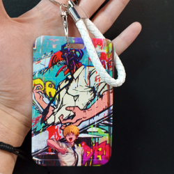 Кардхолдер с ремешком "Человек-бензопила"