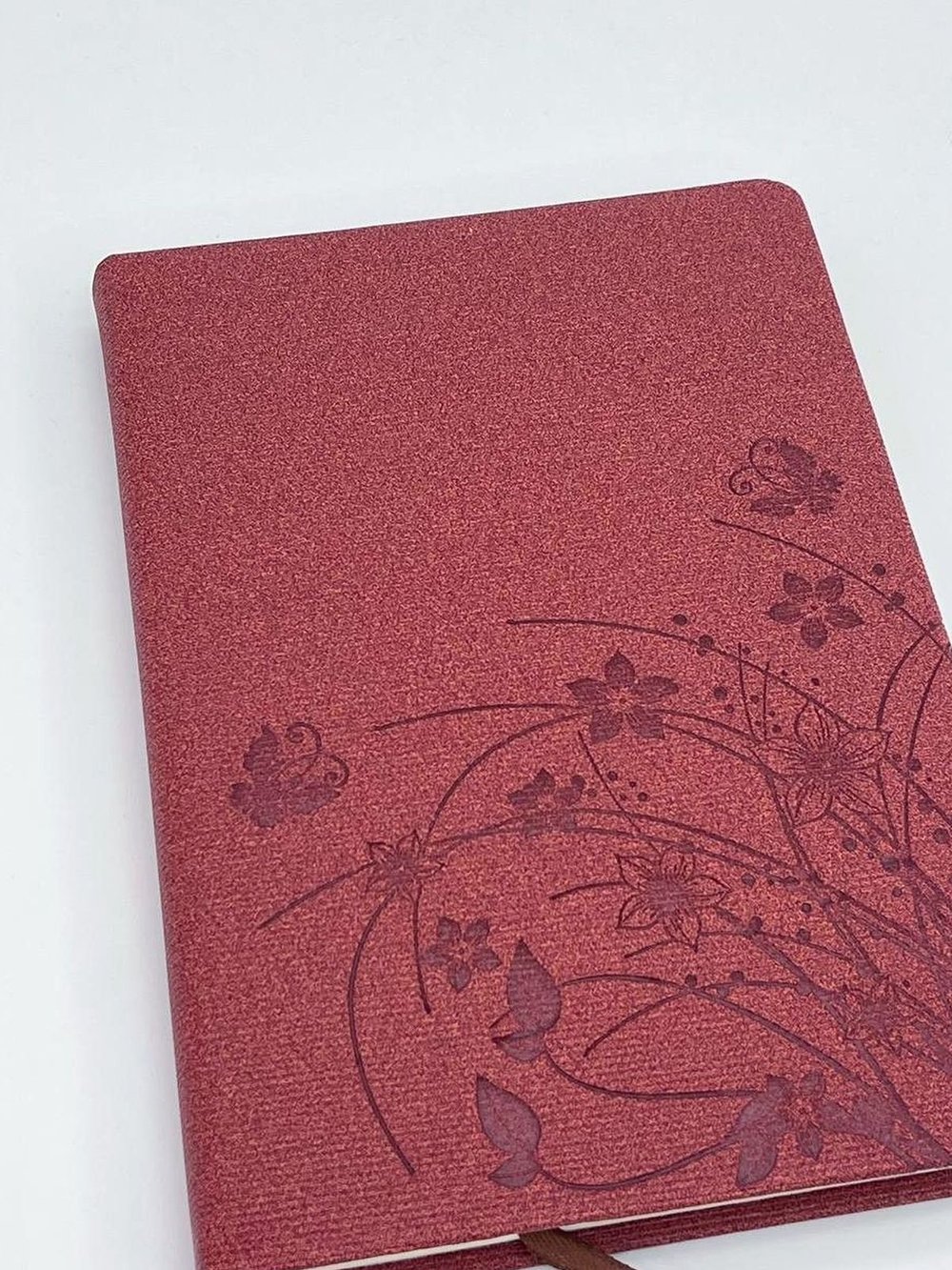 Блокнот 144 л А5 линейка цветы корич-бордовый (8344-11)