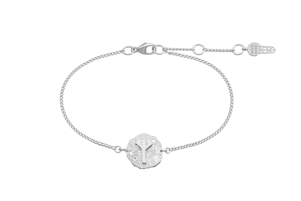 Браслет с руническим медальоном-амулетом Альгиз на цепочке, микс