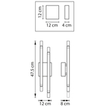 734647 Бра IRIS 12W LED 618LM 120G ЧЕРНЫЙ/ЗОЛОТО 3000K