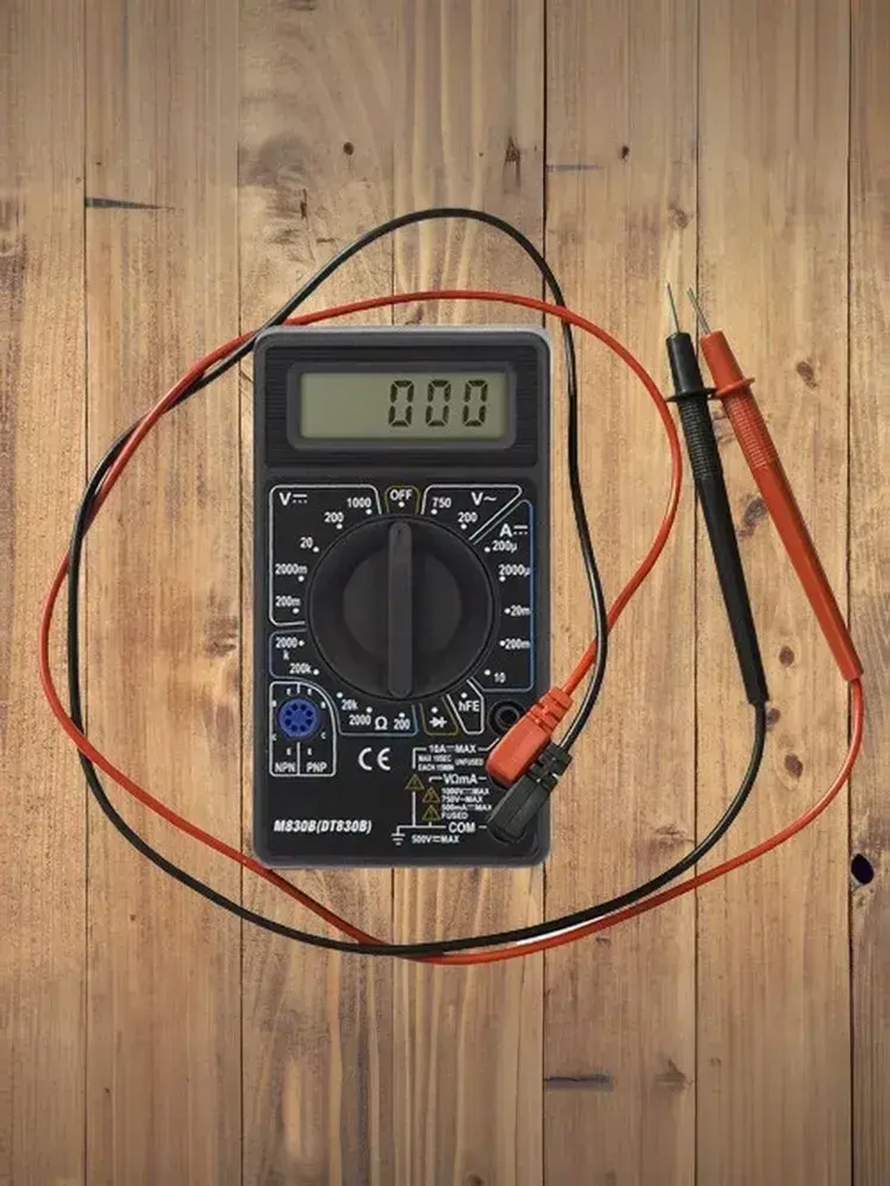 Портативный мультиметр токоизмерительный цифровой (тестер электрический), DT-830B