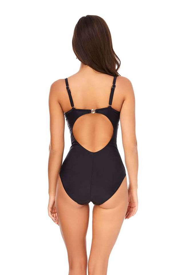 Слитный купальник K.7244_965 с принтом и открытой спинкой