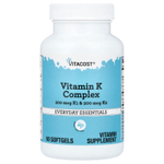 Vitacost, комплекс с витамином К, 90 капсул