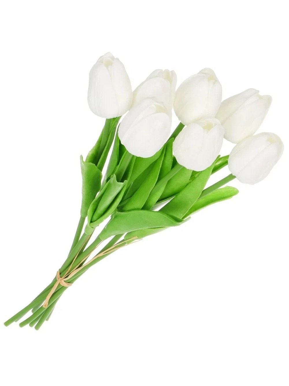Цветок искусственный "Тюльпан", h 34см, цв.белый 070,