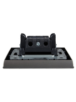 BRITE Выключатель 2-клавишный 10А в сборе ВСР10-2-0-БрС сталь IEK