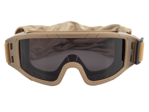 Маска стрелковая ShotTime Puma, защитная, хаки, линза серая