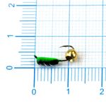 Мормышка Владимирская 431 "Гвоздик с латунным шариком золото", 2.5мм, 0.6гр (15шт/уп)