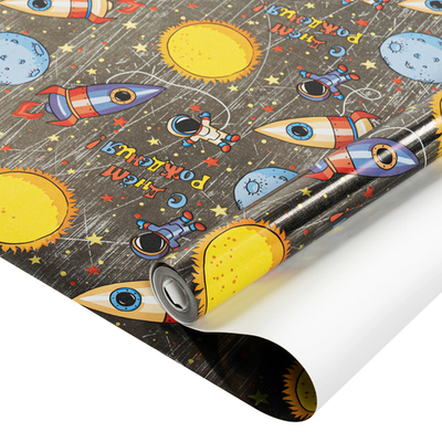Упаковочная бумага (0,68*1м) Космос, Металлик Упаковочная бумага «Космос» металлик, 0,7×1 м, 80 г/м²