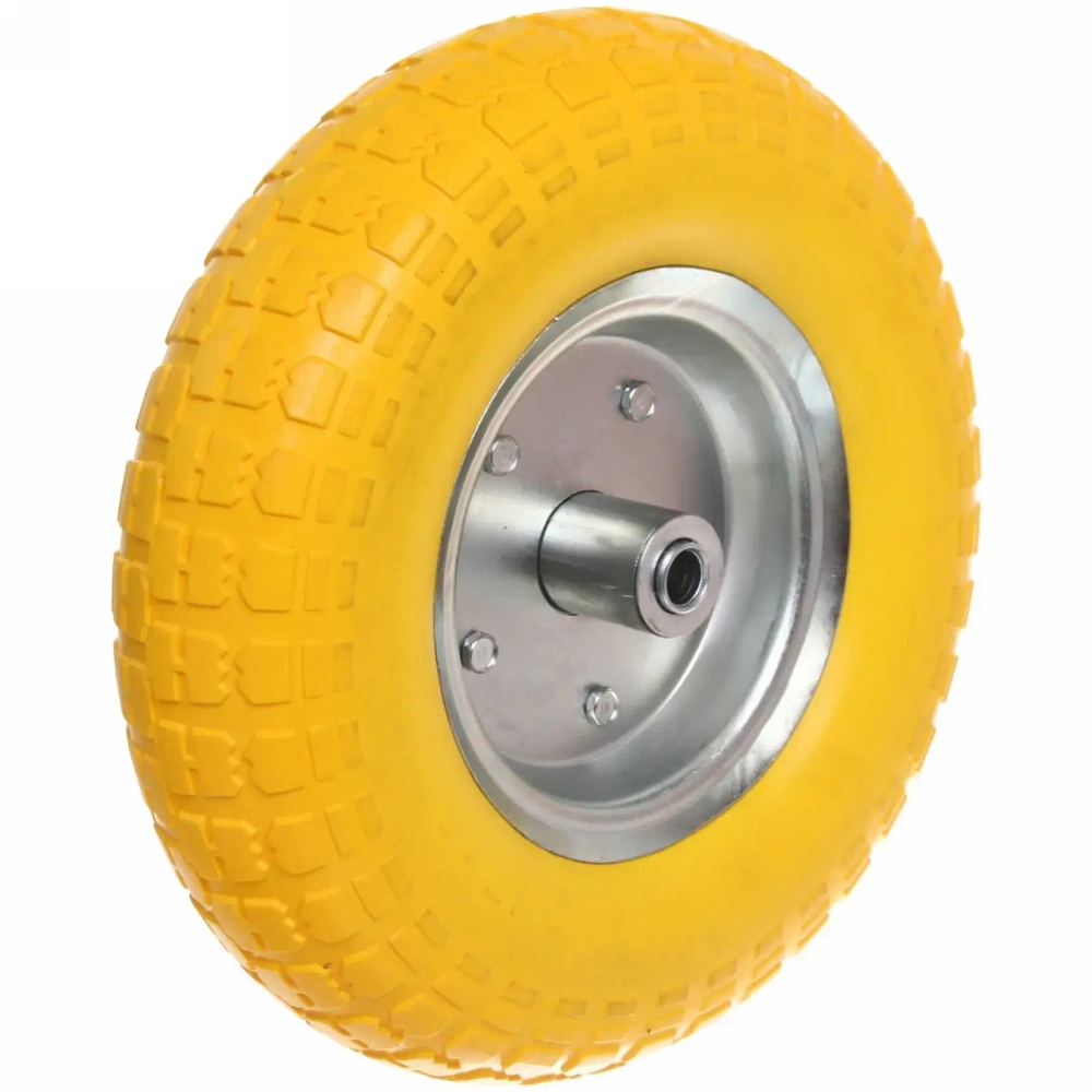 Колесо к тачке 13» 4,00-6 (ось 16мм) вспененный полиуретан