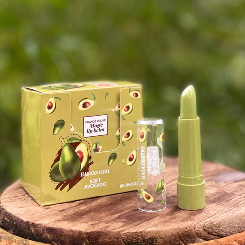 Гигиеническая помада для губ проявляющая с экстрактом авокадо MAGIC Lip Balm Soft Avocado Hasaya Girl