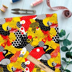 Ткань премиум шелк искусственный Армани кристальные отблески заката