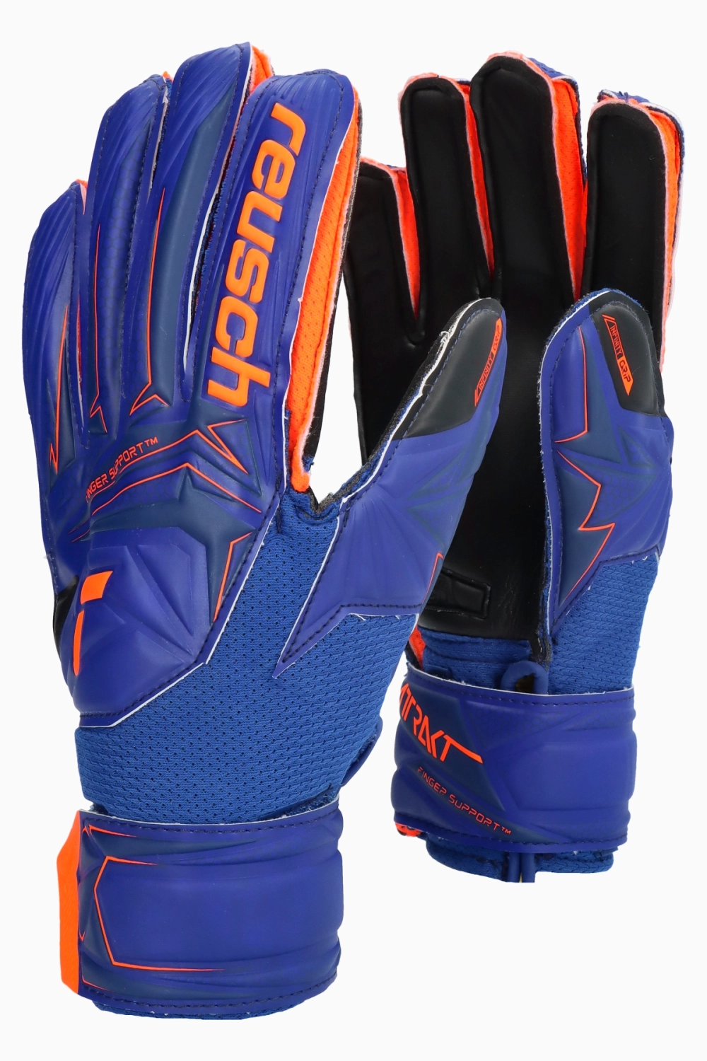 Вратарские перчатки Reusch Attrakt Infinity Finger Support Junior - синий