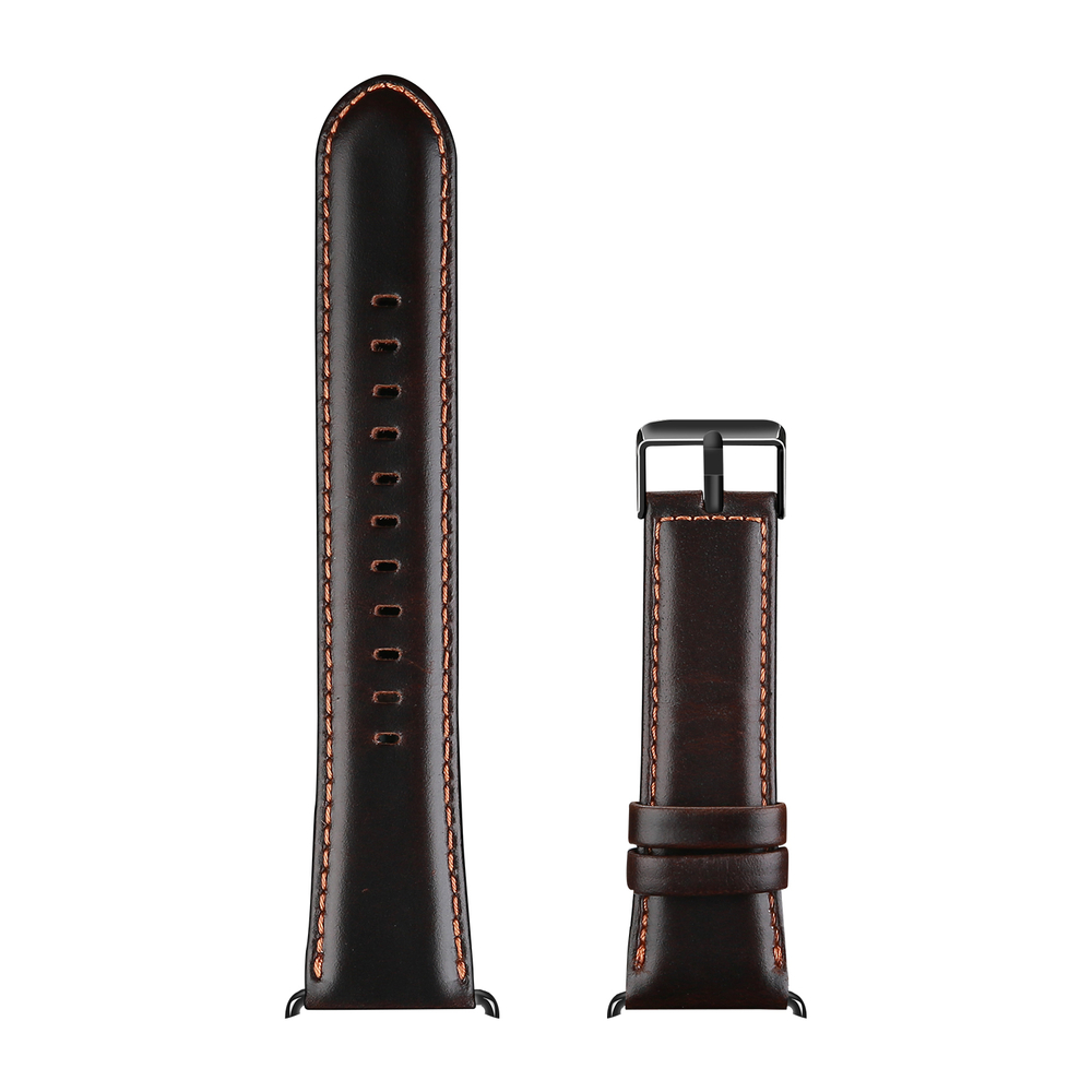 Ремешок из натуральной кожи кофейного цвета от Dux Ducis для смарт часов Apple Watch 38, 40, 41 и 42мм, серия Business Series