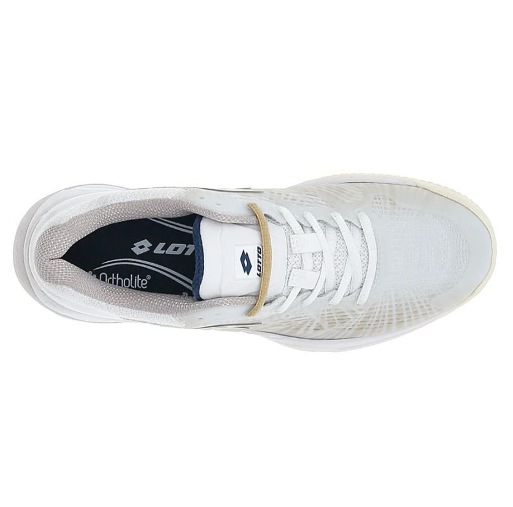 Женские теннисные кроссовки Lotto Mirage 100 II Clay - all white/warm taupe