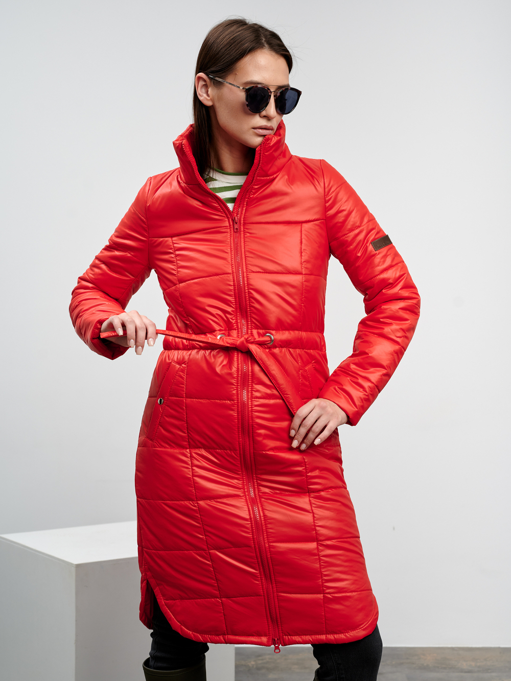 Пальто "Слим" красный